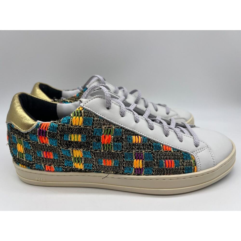 P448 John Malhia Low Top Multicolor Women’s Sneakers Size EUR 39/Us 9 NEW - Picture 12 of 12